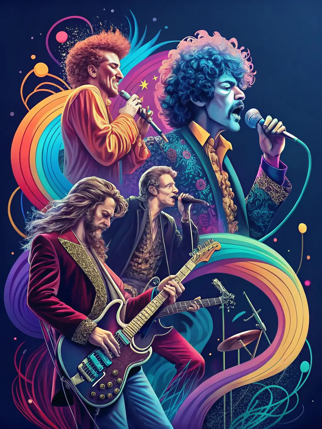 A collage of images showcasing various aspects of a VIP concert experience, including backstage access, premium seating, and exclusive merchandise.